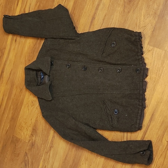 GAP 100% brown wool waist length jacket - Picture 1 of 11